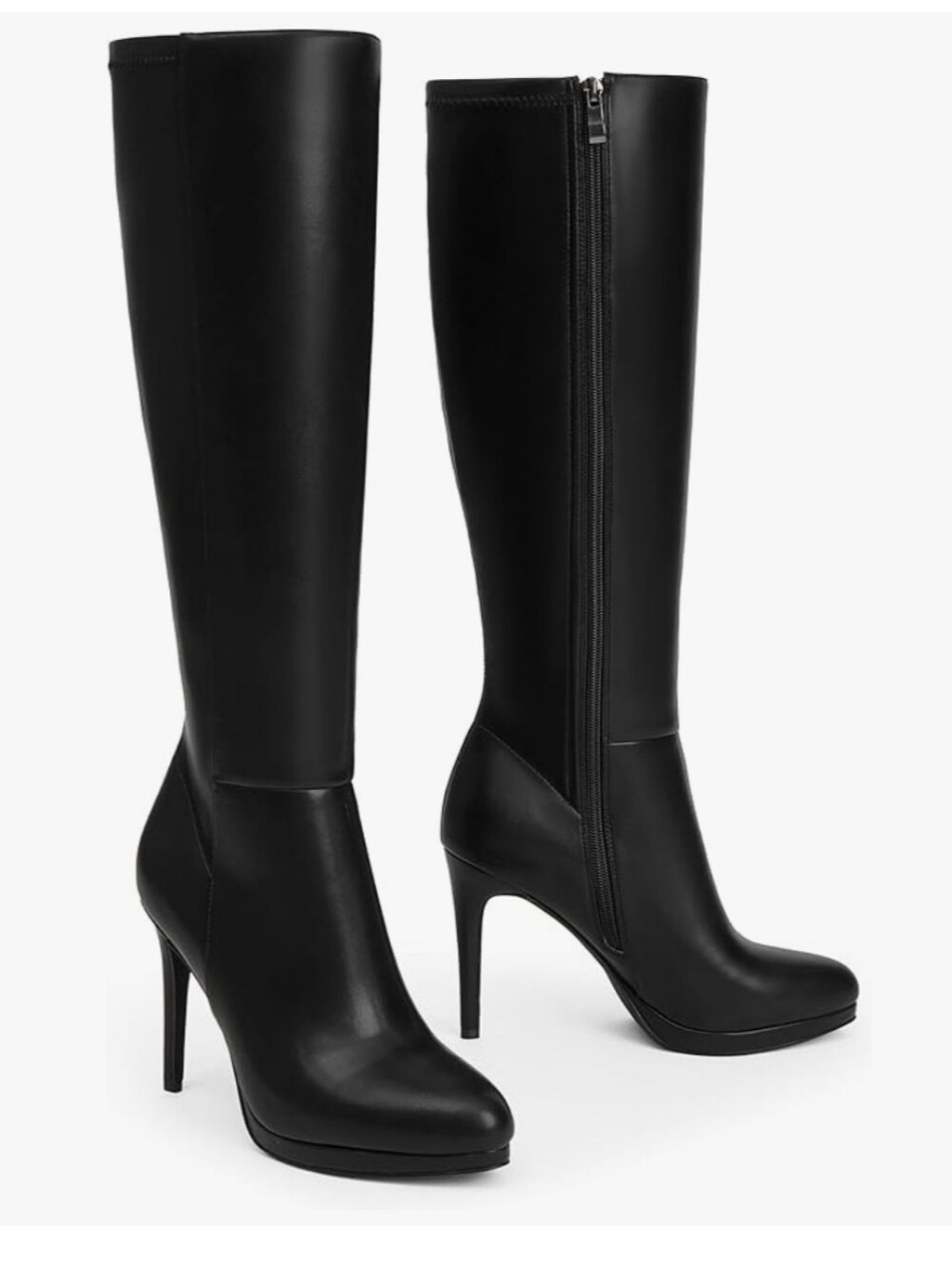 Modatope Knee Elastic Leather High Boots Size 8.5